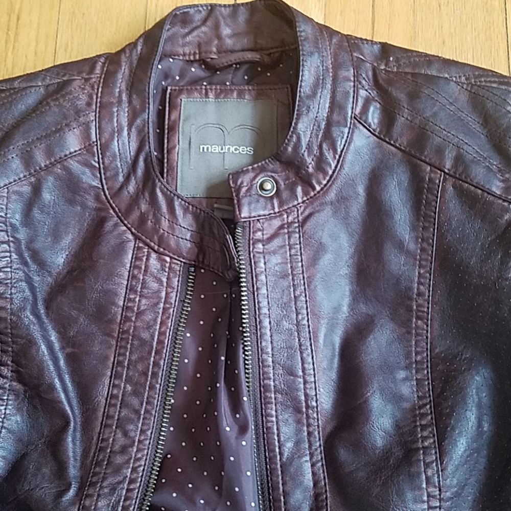 NWOT faux leather jacket